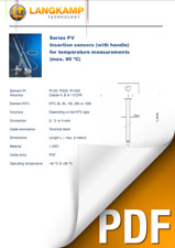 Series PV - Insertion Resistance Thermometers for Inside Stock Measurements
