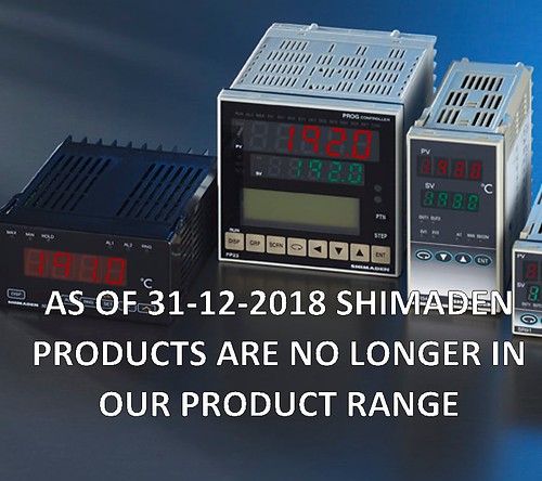 Shimaden products as of 31-12-18 no longer in our product range