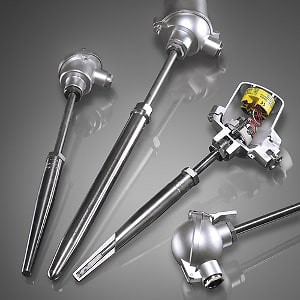 Thermocouples with a weld-in thermowell type D